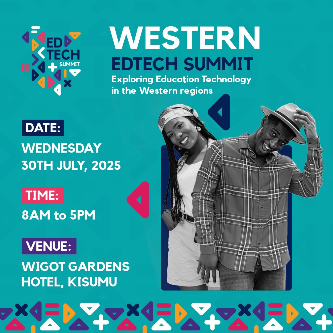 📣 Big ideas. Real impact. Local voices.
Join us in Kisumu on July 30 at 8AM for the Western Kenya EdTech Summit, where teachers, students, leaders &amp; innovators come together to reimagine learning through tech that actually works.
#WesternEdTechSummit