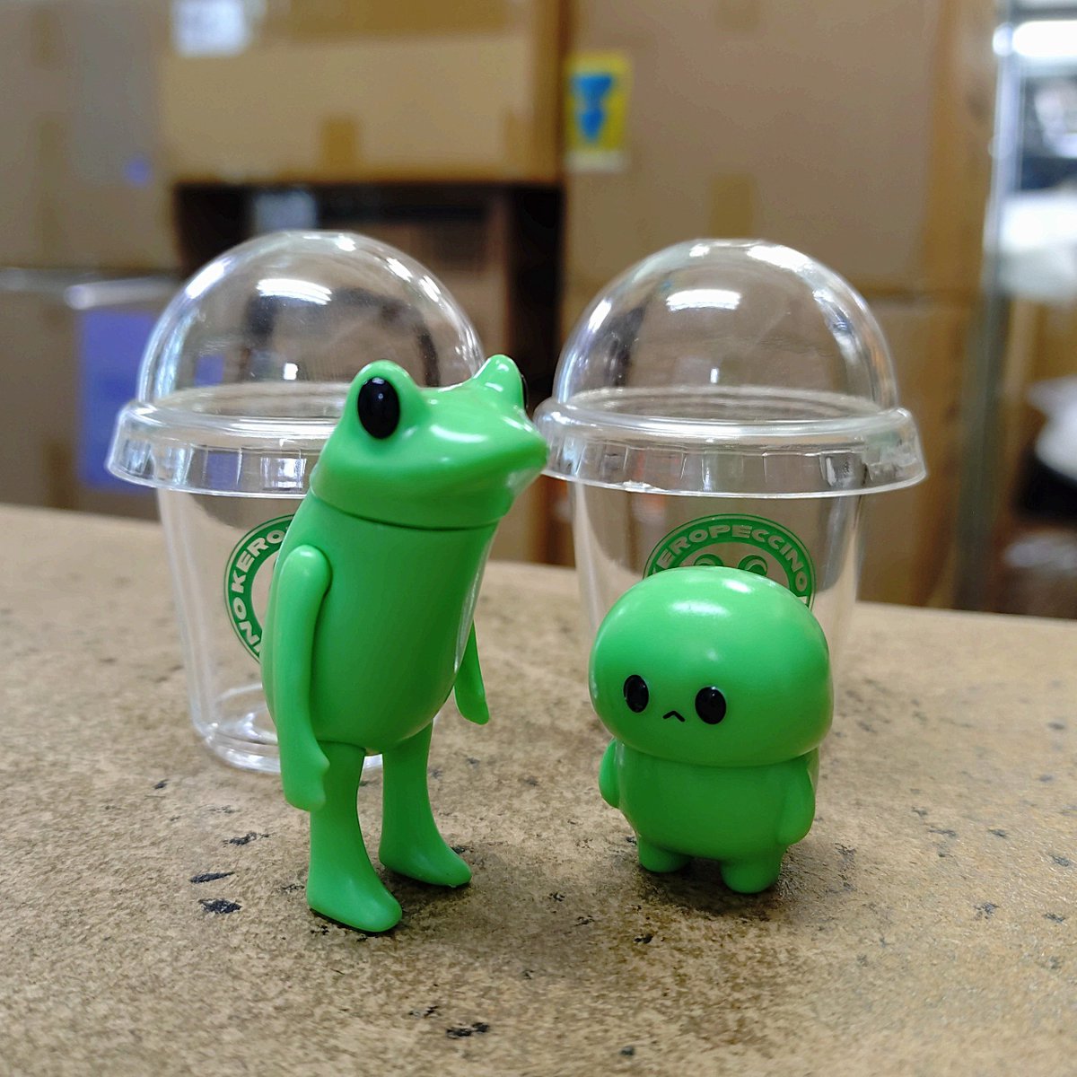 タケヤマノリヤ ケロペチーノ 面取れソフビ クリアグリーン