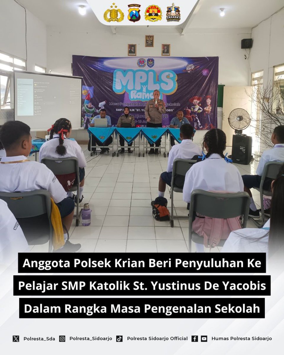 Pihak sekolah apresiasi langkah Polsek Krian &amp; berharap kegiatan serupa rutin dilakukan. Tujuannya : tanamkan nilai etika, hukum, &amp; semangat kebangsaan sejak dini.

#MPLS2025
#PolriUntukMasyarakat
#GenerasiMudaHebat