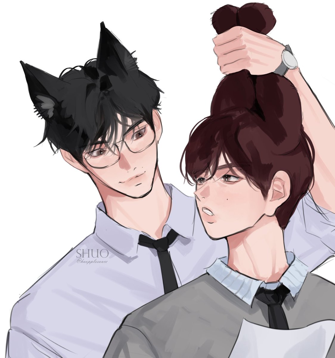 haopplesauce's tweet image. #빈늘 #binhao 🐶💢