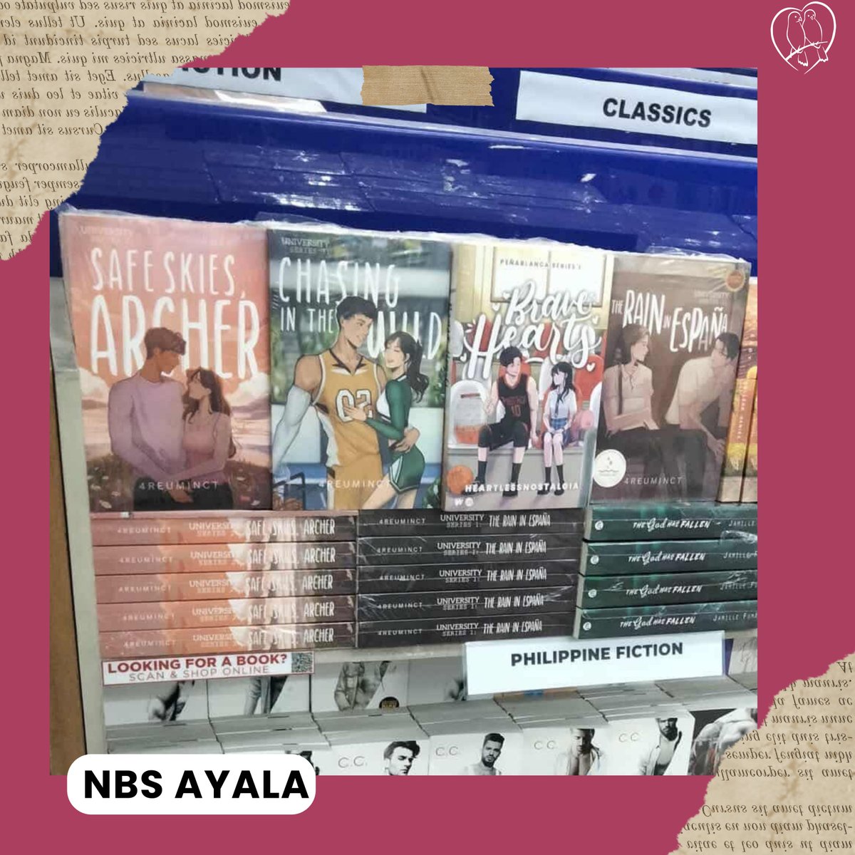 PHRBooks's tweet photo. Look what we spotted at 𝑵𝑩𝑺 𝑨𝒚𝒂𝒍𝒂! Here are your favorite PHR books! 𐙚⋆°｡⋆♡

#PHR #PreciousHeartsRomances

~~~

For more PHR books, click one of these links:

Shopee: https://t.co/B6padUifFD
Lazada: https://t.co/B5X2A4wvXJ
Tiktok:  https://t.co/IR4NY8AsHc https://t.co/DVGD4IsoHz