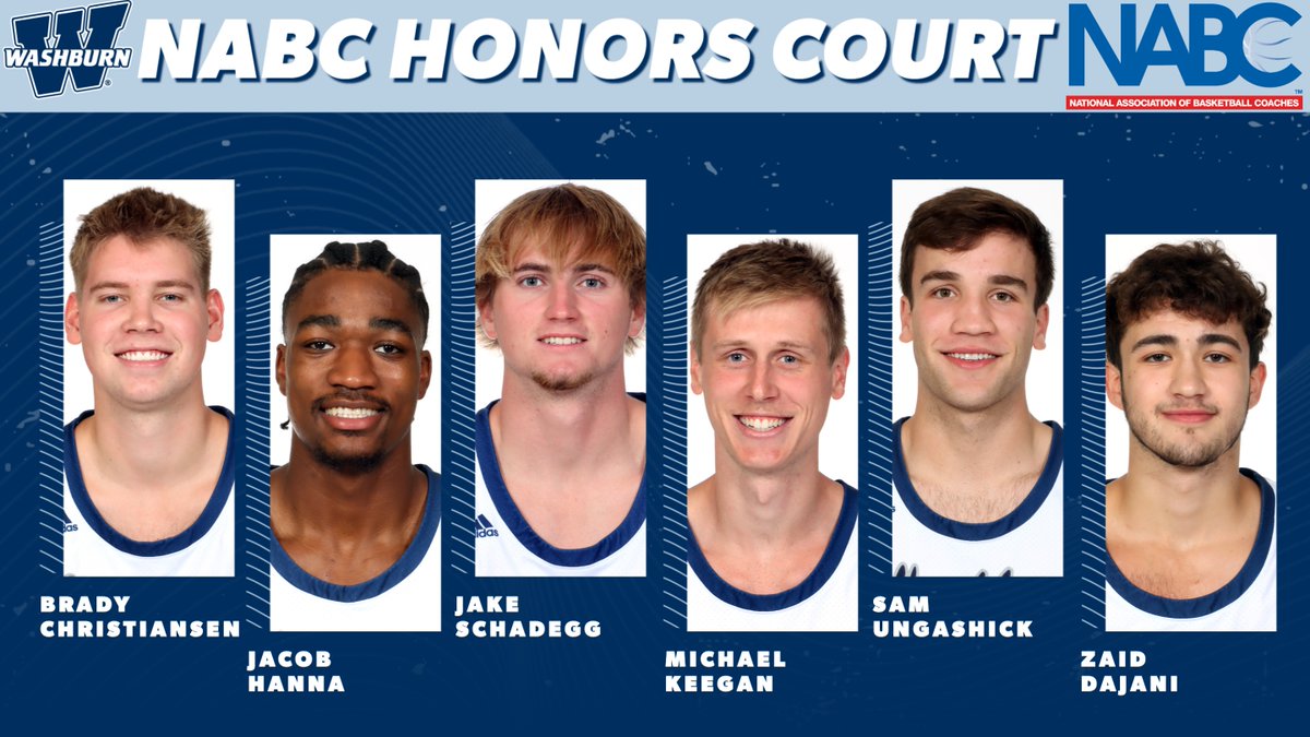 Washburn Athletics (@wusports) on Twitter photo Washburn <a href="/IchabodMBB/">Washburn MBB</a> has team, 6 individuals named to NABC Honors Court #GoBods
wusports.com/news/2025/7/17… Washburn <a href="/IchabodMBB/">Washburn MBB</a> has team, 6 individuals named to NABC Honors Court #GoBods
wusports.com/news/2025/7/17…