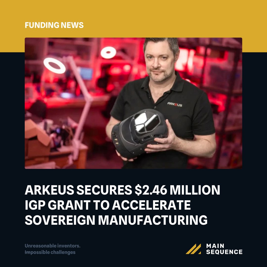 Main Sequence (@mseqvc) on Twitter photo Arkeus has secured a $2.46 million grant from the <a href="/ausgov/">Australian Government</a>’s Industry Growth Program — reaching a $5.5 million injection into scaling local manufacturing.
Arkeus builds autonomous optical systems for defence used across air, land, sea, and space and already works closely with the Arkeus has secured a $2.46 million grant from the <a href="/ausgov/">Australian Government</a>’s Industry Growth Program — reaching a $5.5 million injection into scaling local manufacturing.
Arkeus builds autonomous optical systems for defence used across air, land, sea, and space and already works closely with the