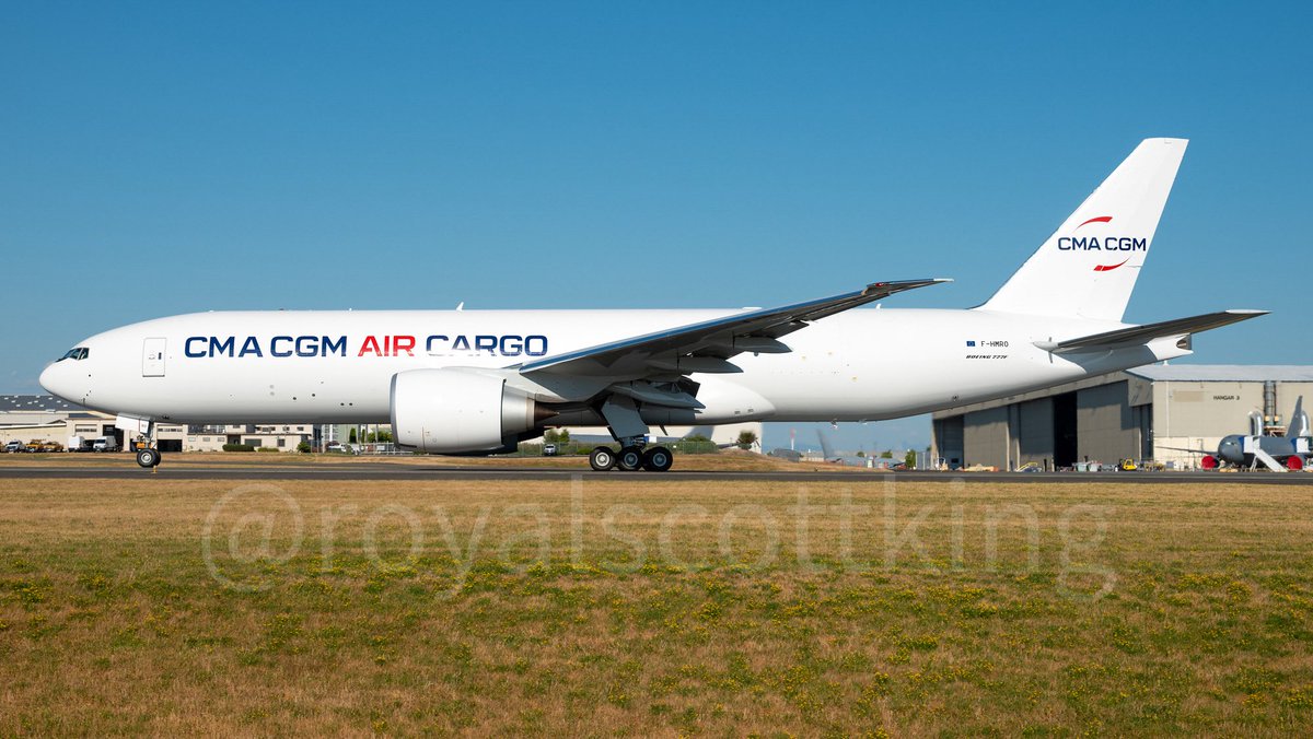 Royal S King βοΈπ·π© (@royalscottking) on Twitter photo This evening <a href="/cmacgm/">CMA CGM Group</a> took delivery of <a href="/BoeingAirplanes/">Boeing Airplanes</a> 777F F-HMRO π«π·, shown here departing <a href="/FlyPaineField/">Fly Paine Field</a> on the 9 hour delivery flight to #Paris #LFPG as βFrench Cargo One Heavy.β This evening <a href="/cmacgm/">CMA CGM Group</a> took delivery of <a href="/BoeingAirplanes/">Boeing Airplanes</a> 777F F-HMRO π«π·, shown here departing <a href="/FlyPaineField/">Fly Paine Field</a> on the 9 hour delivery flight to #Paris #LFPG as βFrench Cargo One Heavy.β