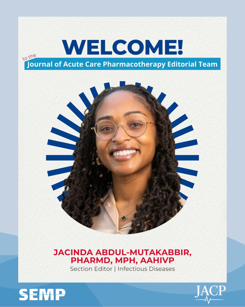 Meet Dr. Jacinda Abdul‑Mutakabbir!

We’re proud to have Dr. Abdul‑Mutakabbir on our editorial board, bringing her expertise in infectious diseases.