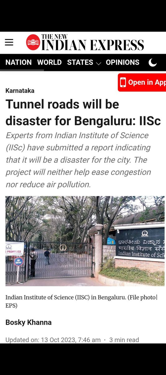 vimallakhotia's tweet image. Do involve @iiscbangalore in the debate for their technical inputs..
But, just wondering why r all ur Local MLAs maintaining silence ?
Need to strongly oppose #TunnelProject