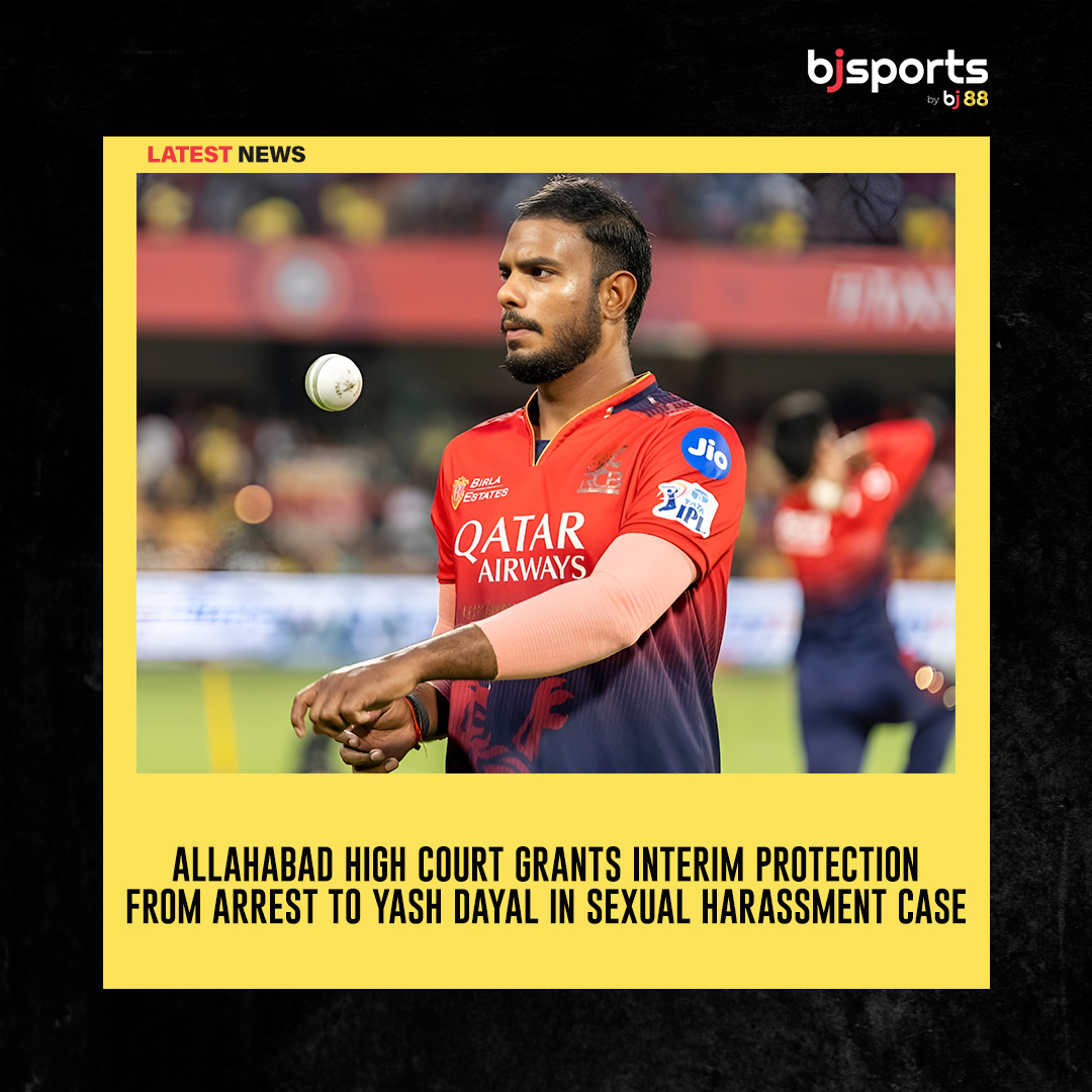 Bjsports_OFC's tweet photo. Allahabad High Court grants interim protection from arrest to Yash Dayal in sexual harassment case

https://t.co/2vPK3ogaDS

#Bj88 #Baji #BjSports #Sports #Cricket #AllahabadHighCourt #YashDayal #InterimProtection #CricketNews https://t.co/c9BmQJTJKa