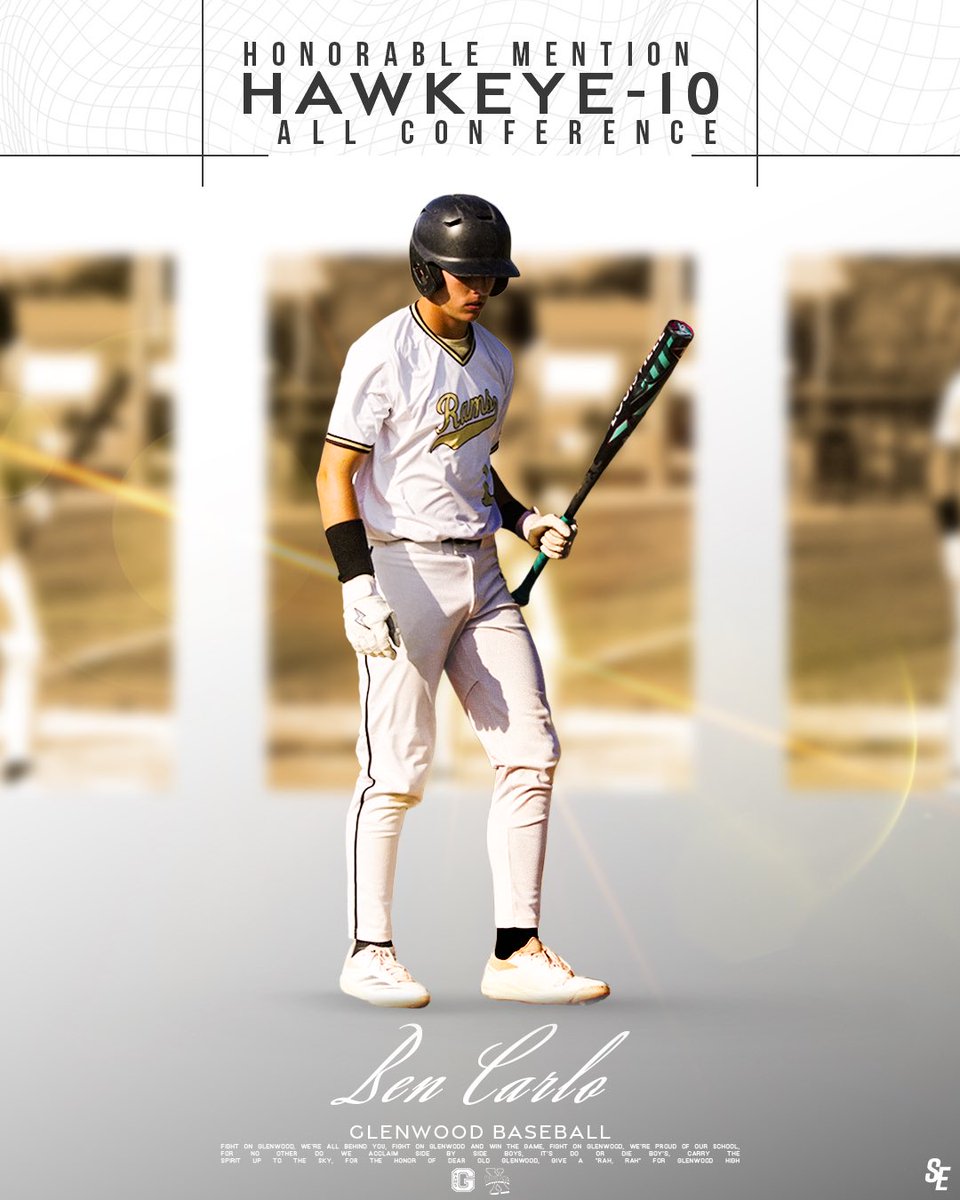 Glenwood Rams (@glenwoodrams) on Twitter photo Congratulations to <a href="/GRamsBaseball/">Rams Baseball</a>’s Ben Carlo who was selected to the H-10 All Conference Baseball Honorable Mention Team! Congratulations to <a href="/GRamsBaseball/">Rams Baseball</a>’s Ben Carlo who was selected to the H-10 All Conference Baseball Honorable Mention Team!