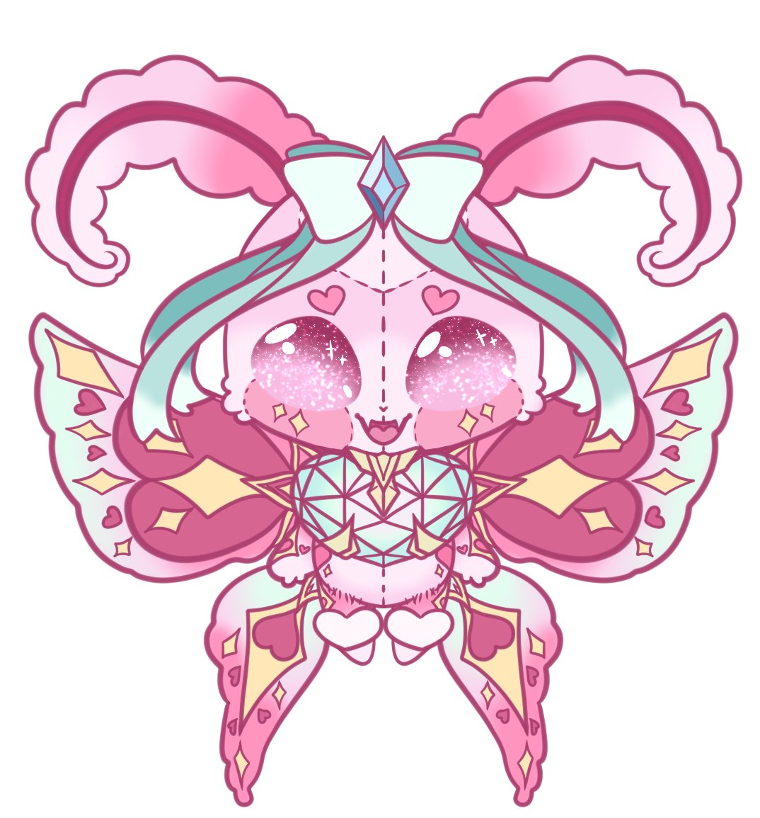 A new plushie demon ^ v ^🎀✨🎀

#design #plushie #moth
