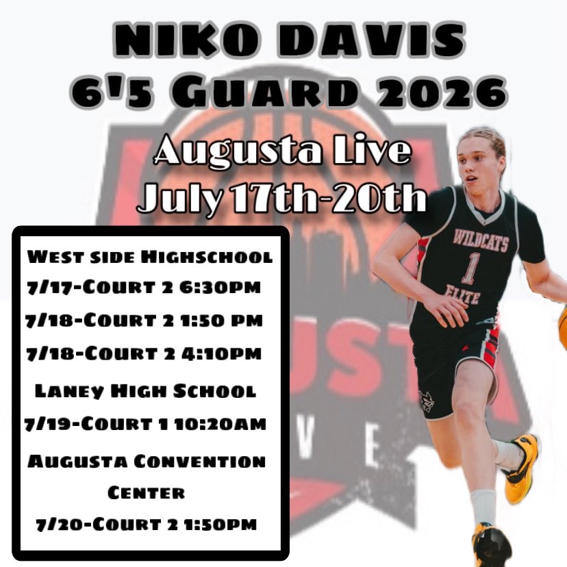Here is my schedule for my upcoming tournament in Augusta GA 📍