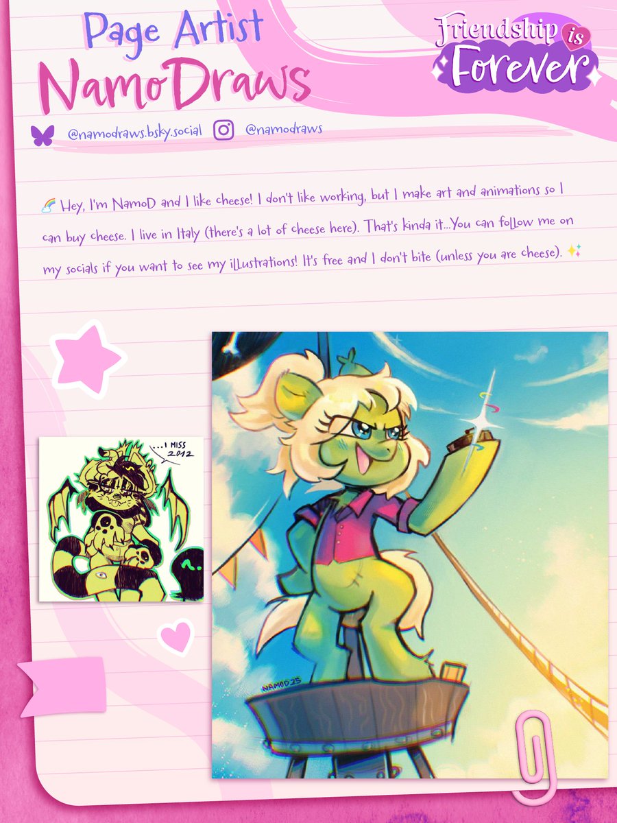 ✨ Contributor Spotlight: NamoDraws ✨

NamoDraws joins us as a Page Artist! Their piece features a climactic moment in a face-off against Discord!

💖 Bluesky namodraws.bsky.social
💖 Instagram instagram.com/namodraws