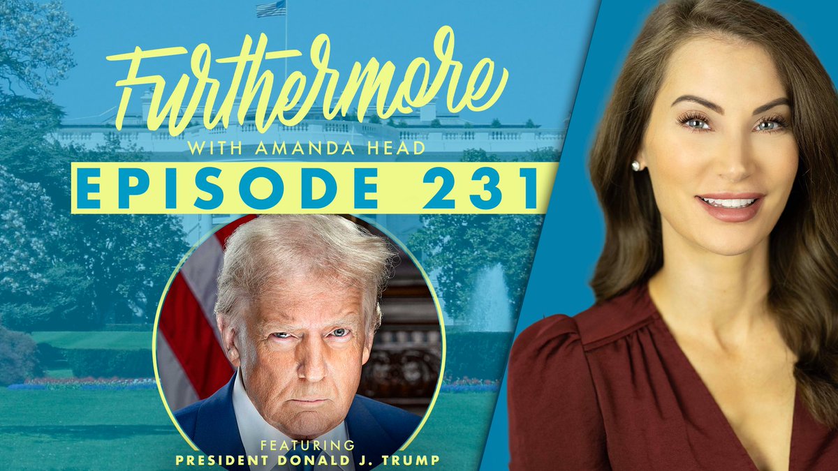 AmandaHead's tweet image. So blessed!🙏🏼 Today on our show, John Solomon and I interviewed our 45th and 47th President of the United States, @realDonaldTrump.
Now that our interview has aired, I’m lucky enough to broadcast this unfiltered conversation on my @FurthermorePod just in case you weren’t able…