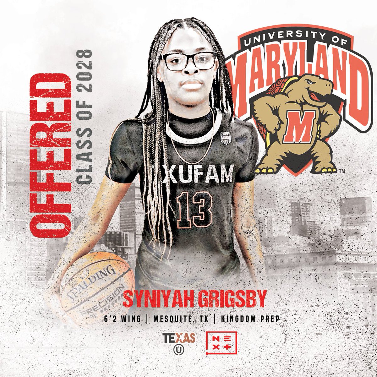 Texas U (@txubasketball) on Twitter photo Fresh off an eye-turning Session 2 at the <a href="/UANextGHoops/">Girls UAA</a> .. One of the top Freshman in the 🇺🇸, Syniyah Grigsby (<a href="/NiyaahG13/">iiamxniyah5</a> ) receives a BiG 10 offer from <a href="/BrendaFrese/">Brenda Frese</a> and <a href="/TerpsWBB/">Maryland Women’s Basketball</a> ‼️ Niyah, your <a href="/TXUBasketball/">Texas U</a> fam sees you kid…
#TXUFam🖤🧡 Fresh off an eye-turning Session 2 at the <a href="/UANextGHoops/">Girls UAA</a> .. One of the top Freshman in the 🇺🇸, Syniyah Grigsby (<a href="/NiyaahG13/">iiamxniyah5</a> ) receives a BiG 10 offer from <a href="/BrendaFrese/">Brenda Frese</a> and <a href="/TerpsWBB/">Maryland Women’s Basketball</a> ‼️ Niyah, your <a href="/TXUBasketball/">Texas U</a> fam sees you kid…
#TXUFam🖤🧡