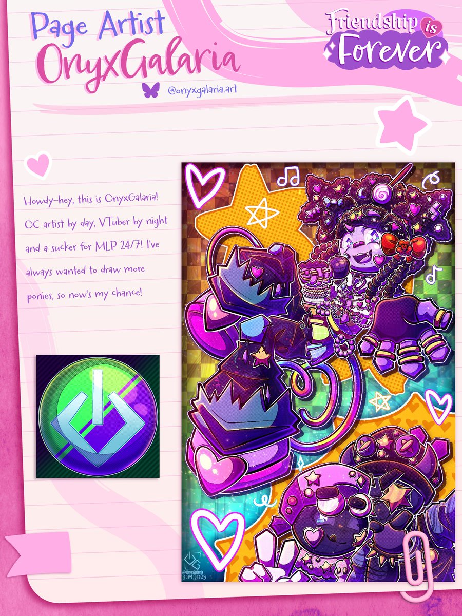 ✨ Contributor Spotlight: OnyxGalaria ✨

Introducing OnyxGalaria! Their piece features Rarity in her element, skillfully finishing up a dress!

💖 Bluesky bsky.app/profile/onyxga…