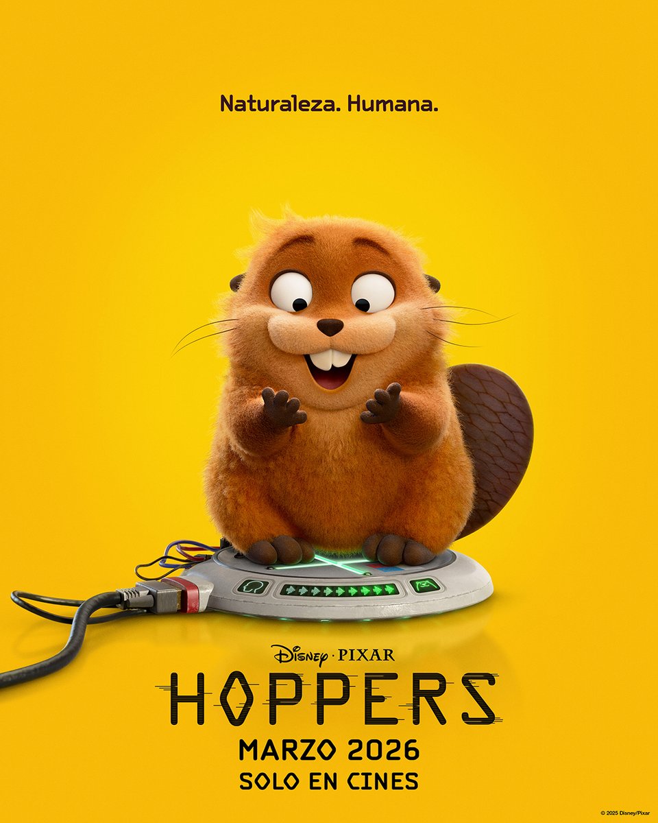 Naturaleza 🤝 Humana. Mira el nuevo póster de #Hoppers, de #Disney y #Pixar, que llega en marzo 2026 a los cines.