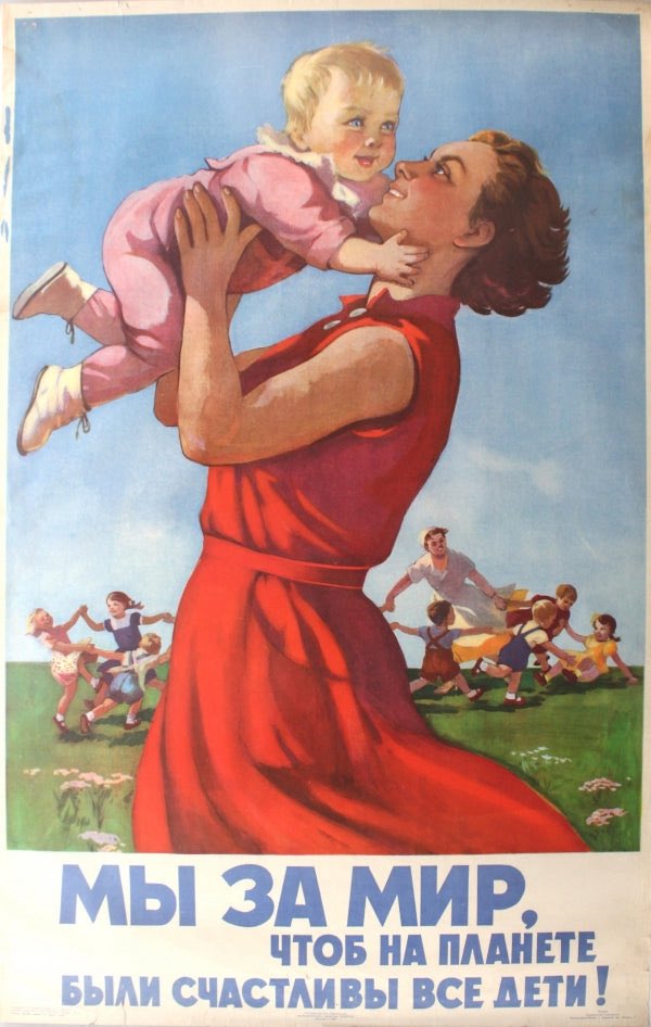 Oops sorry that was a Soviet poster about families… but thank you for illustrating the point that whenever you see happy white children you think of the most cartoonishly evil people to ever live.