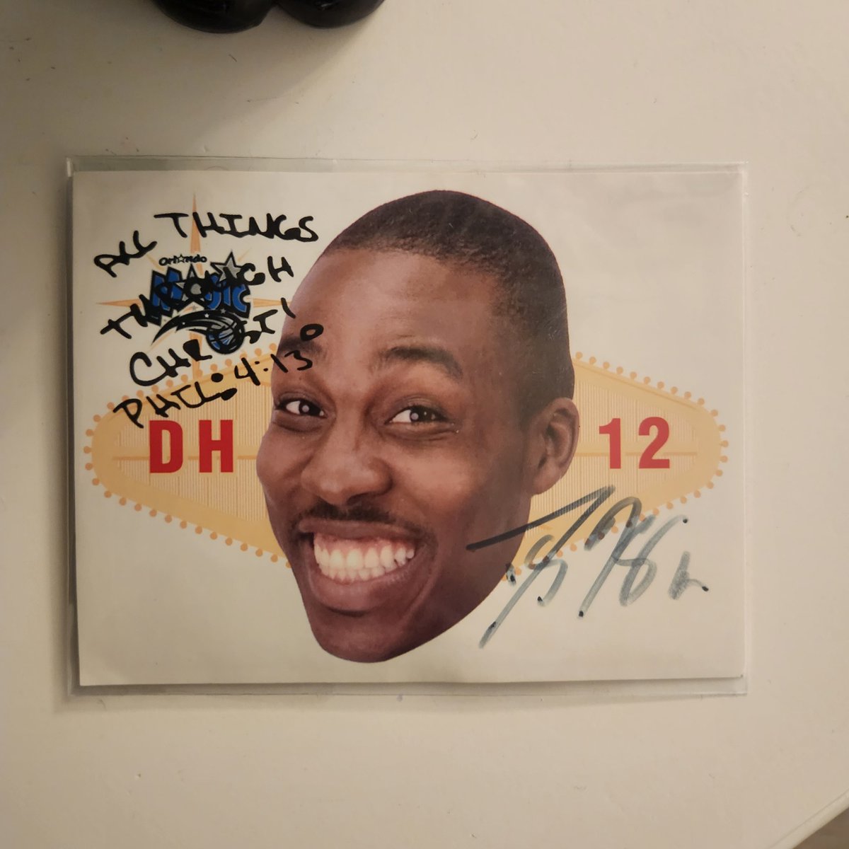 Im_PlayingDead's tweet image. Mail day 📬
A little @DwightHoward throwback from his iconic 2007 sticker dunk