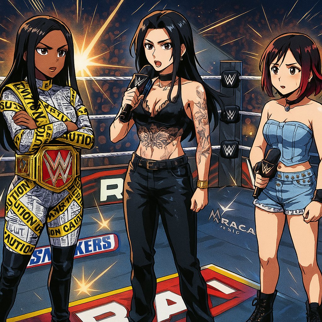 dabeom1991's tweet photo. WWE important motion cartoon ai ver #WWERaw #SmackDown #wwe #roxanneperez #raquel #IyoSky #dominick #Giulia #naomi #RheaRipley https://t.co/xu8wKckQ7W