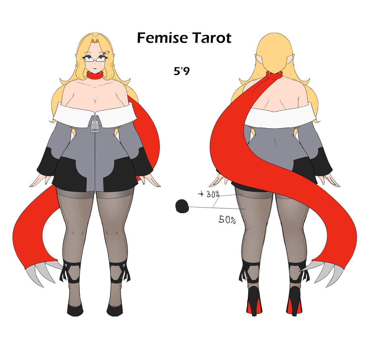 DemiTarot's tweet image. If people wanna draw a vaguely goth blonde lady so bad they should do one with a cool scarf. s(' ^')v