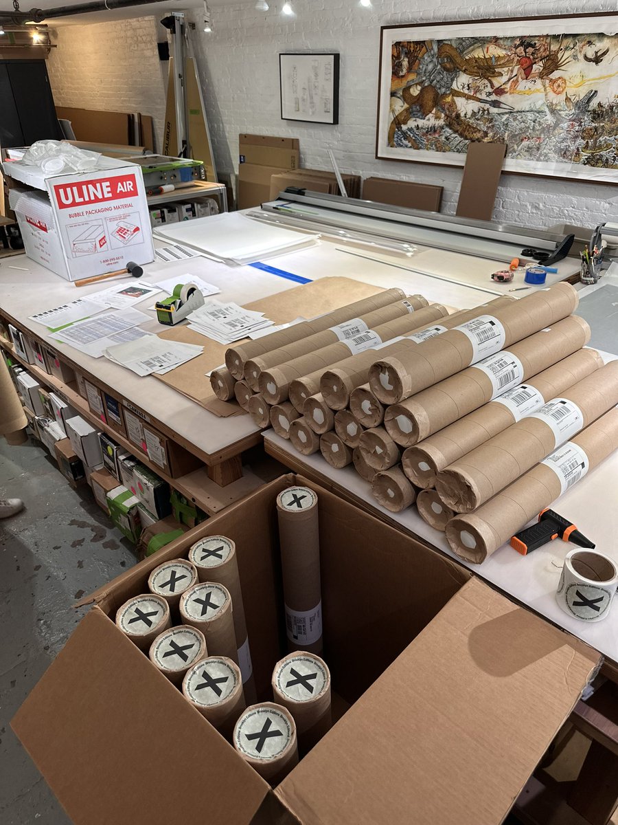 GraigKreindler's tweet image. First batch of giclées are going out tomorrow! Thanks so much to the folks at Brooklyn Editions for their fast and meticulous work—they’ve been a joy to work with.