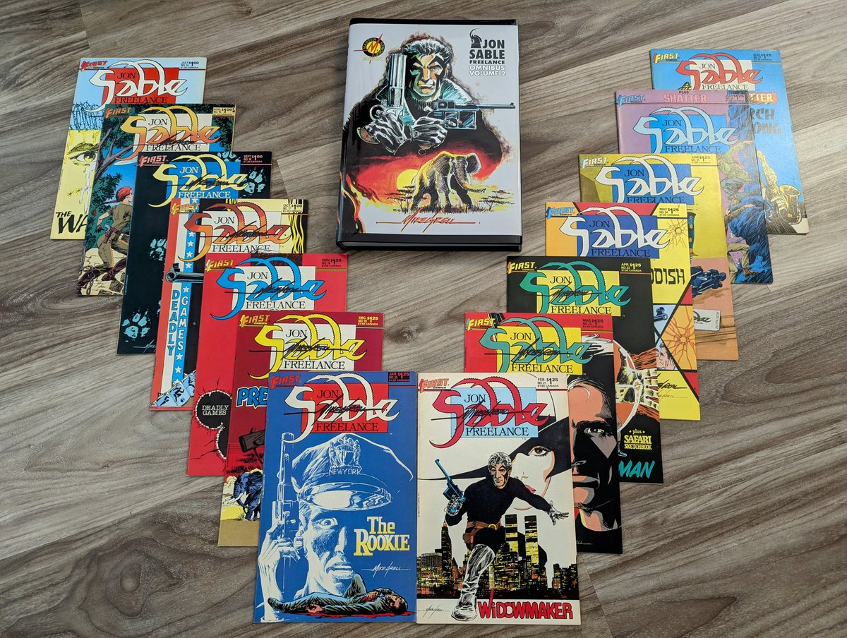 The new edition of "Jon Sable Freelance" Vol 2 is a visual masterpiece! Big congratulations to #MikeGrell, Jeff Messer, and Glenn Hauman for their amazing work! Plus, bonus thanks to Jeff for helping us get every issue featured in this collection signed! 😃❤️😃 #WarlordWednesday