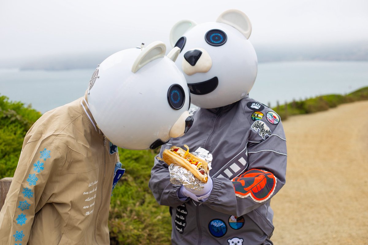 Have you even seen 2 polar bears eating a hot dog at the park?  🌭