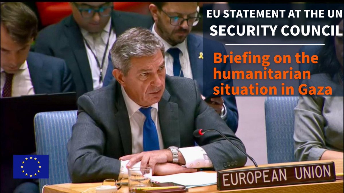 Briefing 🇺🇳UNSC that 🇪🇺HR/VP <a href="/kajakallas/">Kaja Kallas</a> held a dialogue w/Israeli authorities on humanitarian situation in #Gaza. Following talks, Israel agreed on steps to improve the humanitarian situation. The EU will closely monitor implementation of these steps.
➡️eeas.europa.eu/delegations/un…