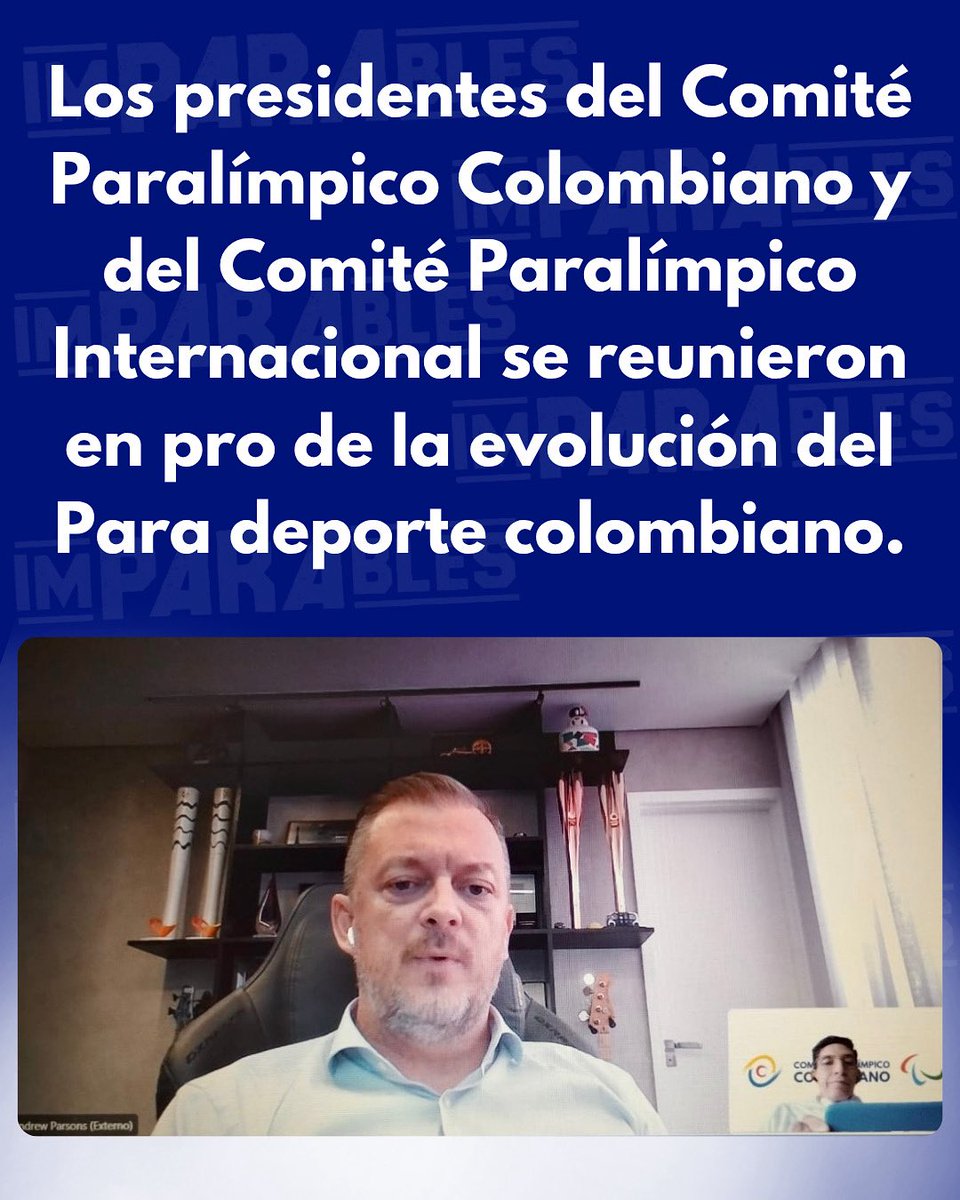 🤝 El presidente del Comité Paralímpico Colombiano, José Aldiver García Ospina, se reunió con Andrew Parsons, presidente del IPC. 
Hablaron sobre cooperación internacional, evolución del deporte paralímpico en Colombia, impulso a la mujer en el deporte y articulación regional.