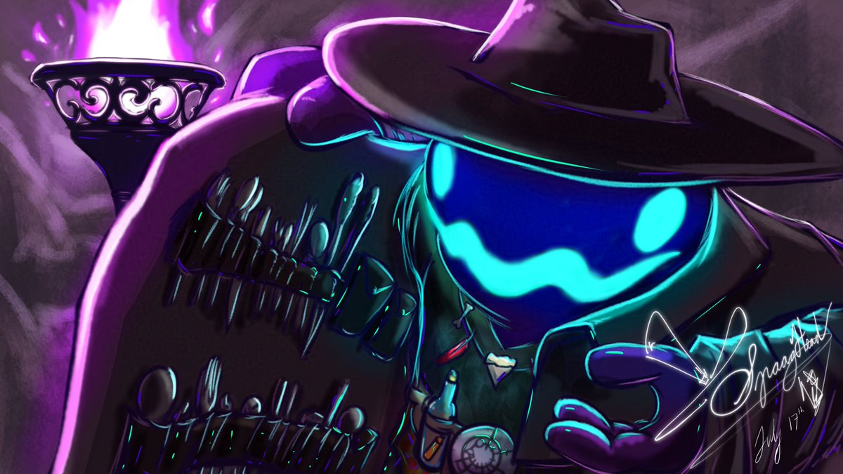 Artfight 5 First Dealer by <a href="/YGFDoodles/">YGF (Commissions open!)</a> 
Wanna buy something stranger?
#artfight2025 #Artfightteamcrystals