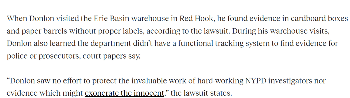 It's beyond shameful that <a href="/GovKathyHochul/">Governor Kathy Hochul</a> held up the entire state budget to try to unravel discovery reforms when it turns out the evidence prosecutors needed was sitting in barrels in an NYPD warehouse all along. 
#CopsLie #CloseRikers