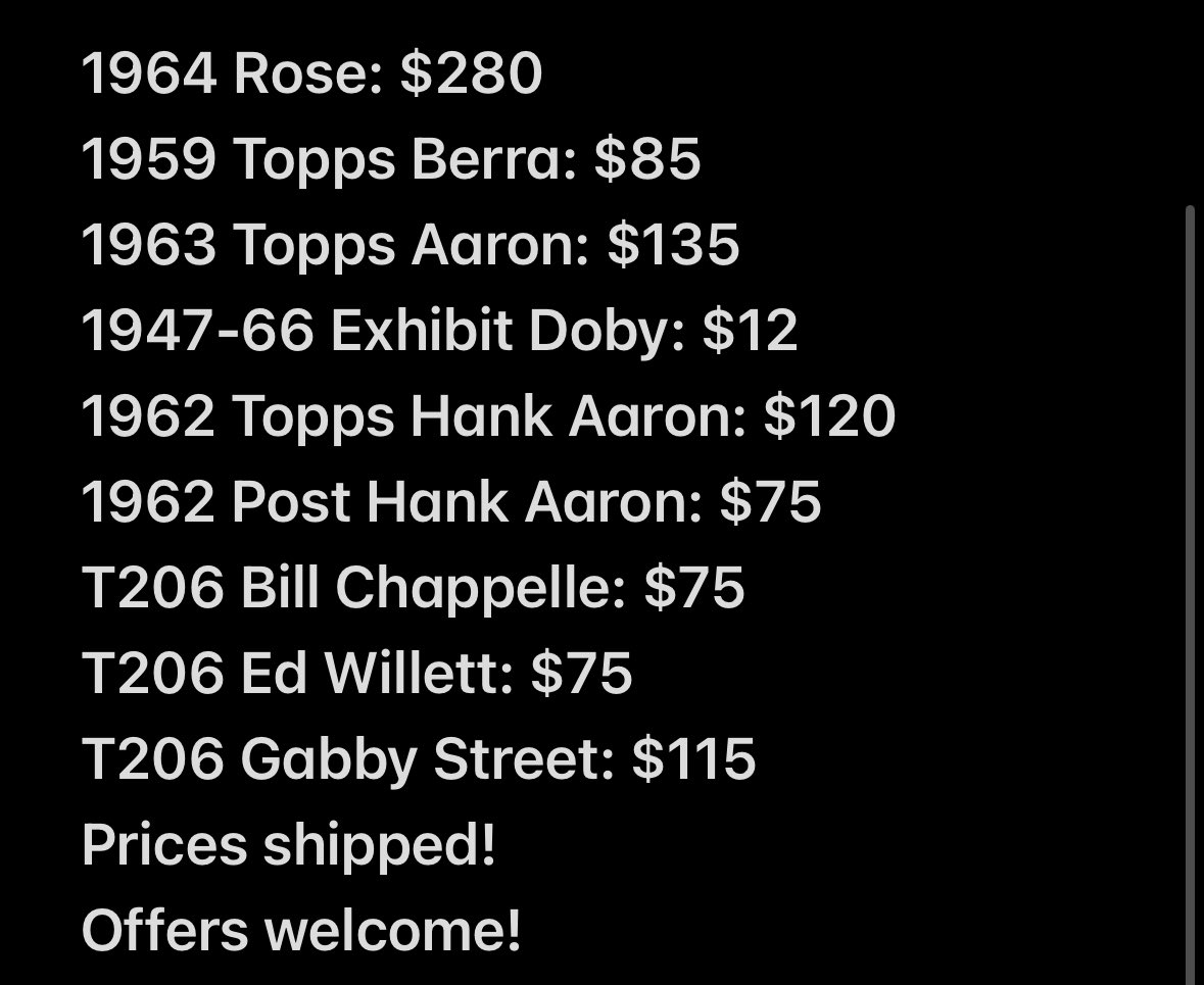 <a href="/CardsStory/">Cards With A Story</a> Prices in pic! Offers welcome!