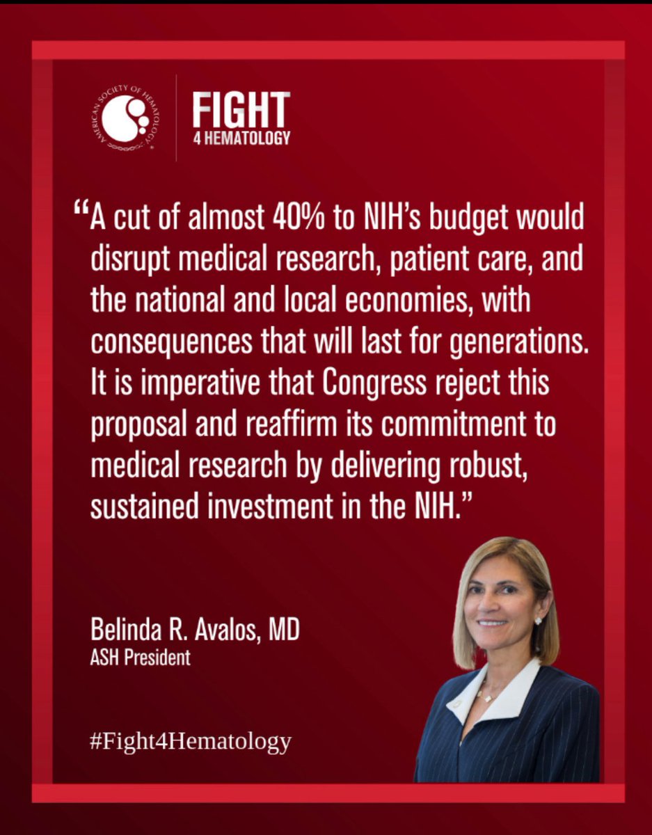 Hematologists are problem-solvers. I’m proud to support the #Fight4Hematology to fund bold research and training that pushes our field forward. Donate Now (donate.hematology.org/s/)