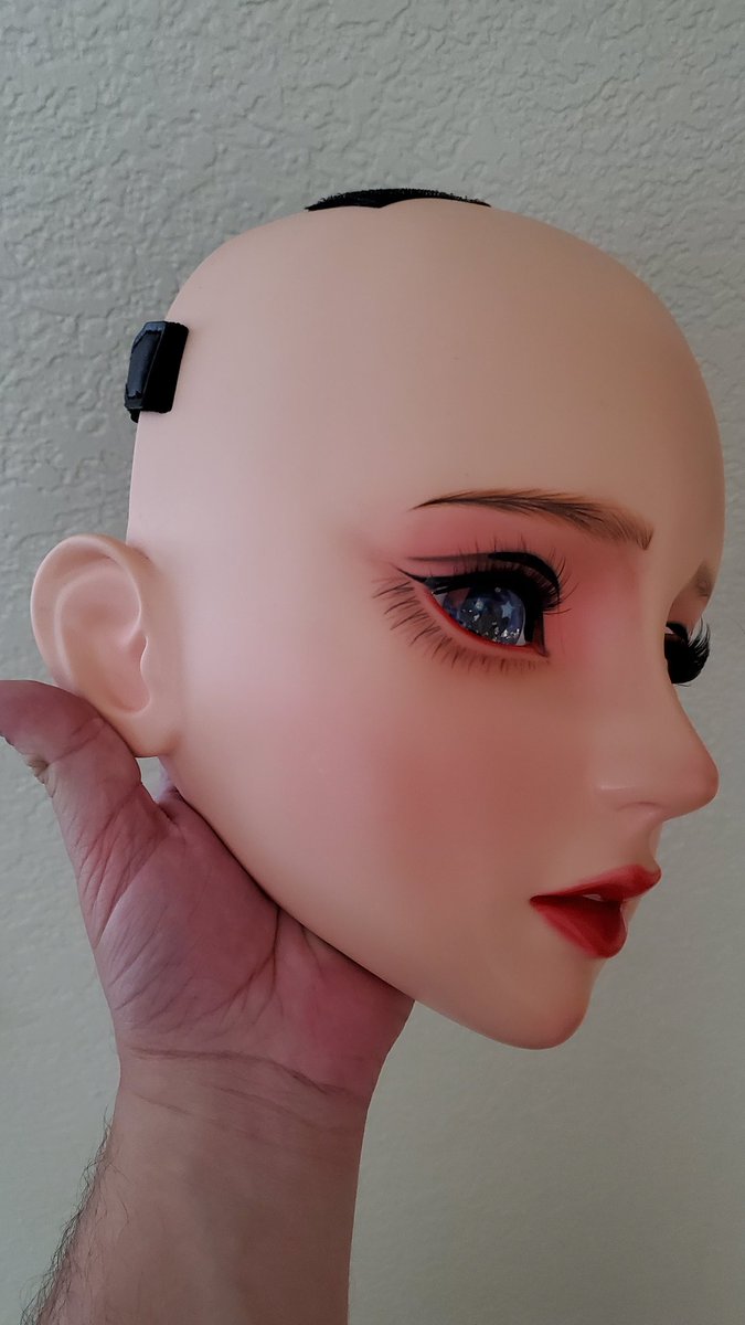 CosmicKigs's tweet photo. NEW LOWER ASKING PRICE - $150 + shipping OBO. Need it gone, please help me out. Selling kigu half mask from Gurglelove. Worn only a few times. Perfect condition. Includes wig and extra elastic bands. Message me if interested, please share.

#kigurumi #dollmask #kigu #animegao https://t.co/lms6MIjNZk