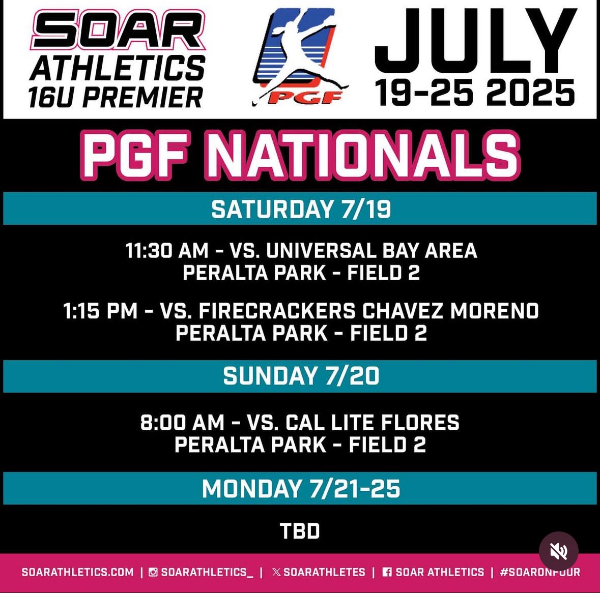 PGF National Schedule

<a href="/SacStSoftball/">Sacramento State Softball</a> <a href="/WOUSoftball/">WOUSoftball</a> <a href="/SoftballEOU/">EOU Softball</a> <a href="/SoarAthletes/">Soar Athletics Premier</a> <a href="/joycewellhoefer/">Joyce Wellhoefer</a> <a href="/bushnell_sb/">Bushnell University Softball</a>