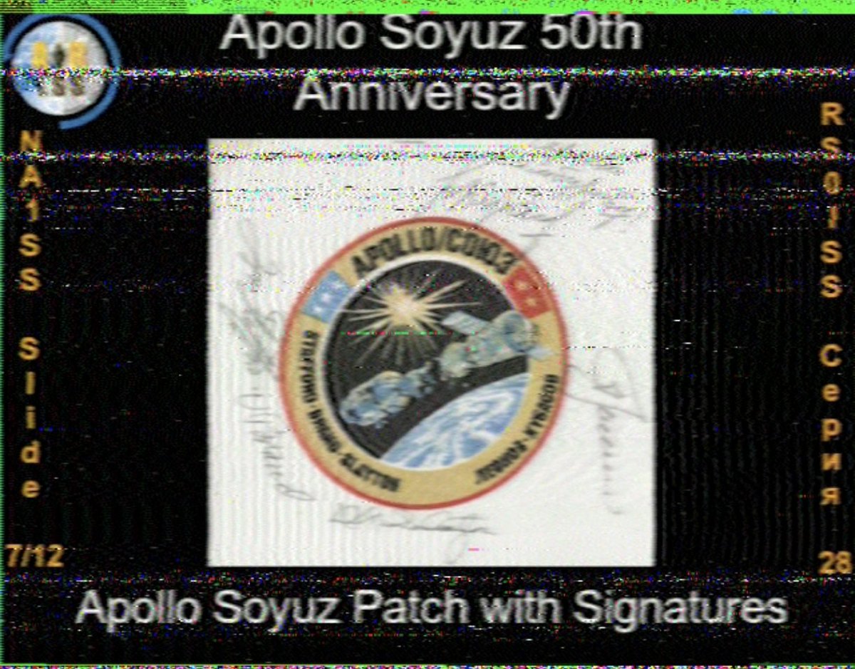 ABIGAELDX's tweet image. SSTV Expedition 73 - ARISS Series 28 Apollo Soyuz and STS-51F. 23:37UTC, 16/07/25.... Grid locator DL80xi , radio AOR AR 8000, Antena Discone....@ARISS_Intl @issfanclub #iss #sstv #amsat #cubesat #cubesat