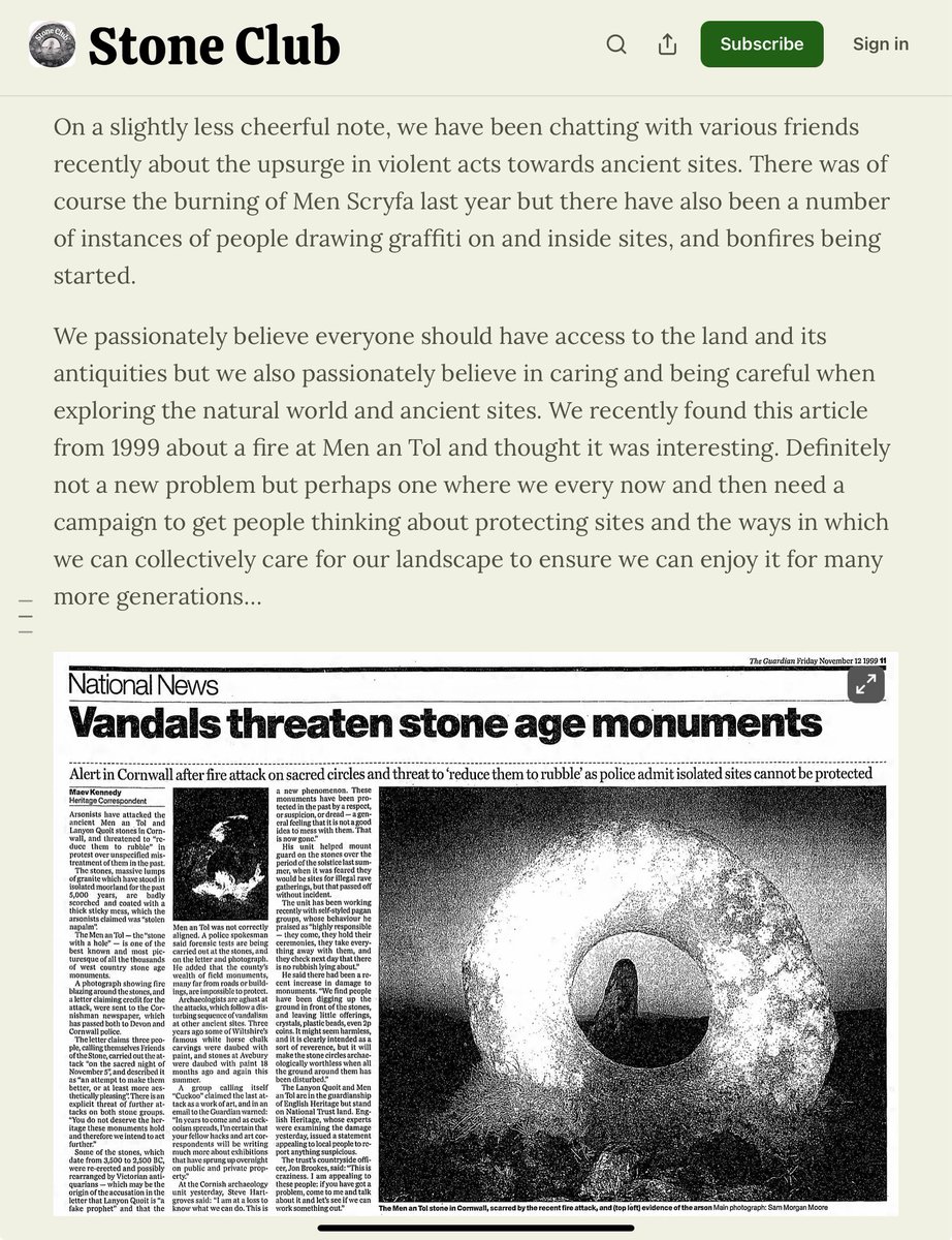 Spiddly's tweet image. I support the proposal by @the_stone_club for a campaign promoting greater care of ancient sites.
From careless littering to wilful damage, our access to land is at risk if we don’t look after it. Be respectful, enjoy your visit and allow others to do the same.
#LeaveNoTrace
