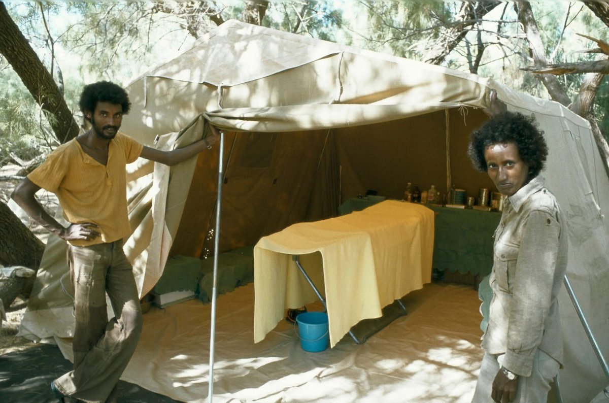 EPLF members show surgery room at Zara hospital in Barka province December 1980

#Eritrea