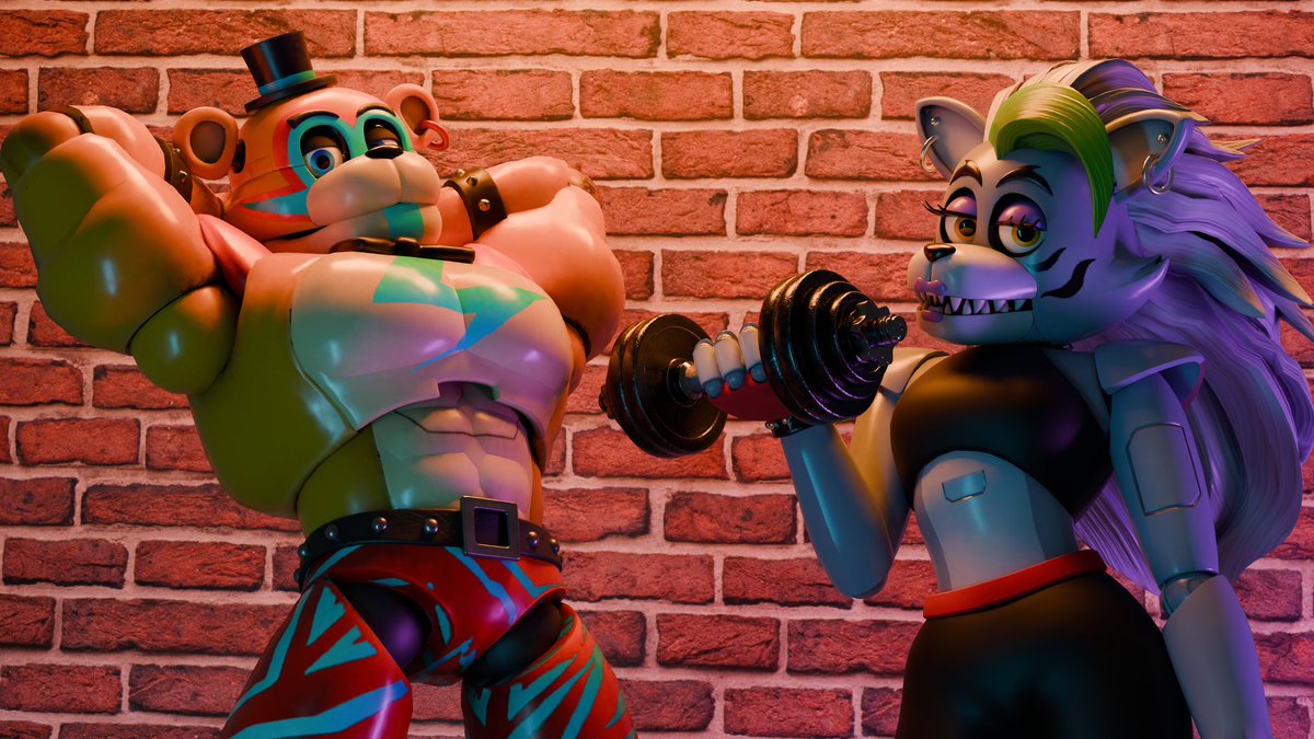Hitting the gym 

#roxannewolf #glamrockfreddy #fnaf #fnafsecuritybreach