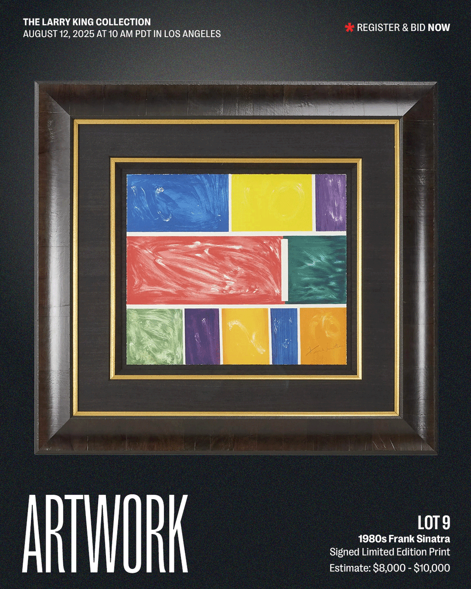 JuliensAuctions's tweet image. Spanning sports memorabilia, awards, signed items, and books, The Larry King Collection offers an intimate portrait of Larry King’s extraordinary life and enduring legacy. The collection speaks to his prolific broadcasting career, deep affection for the Los Angeles Dodgers, and…