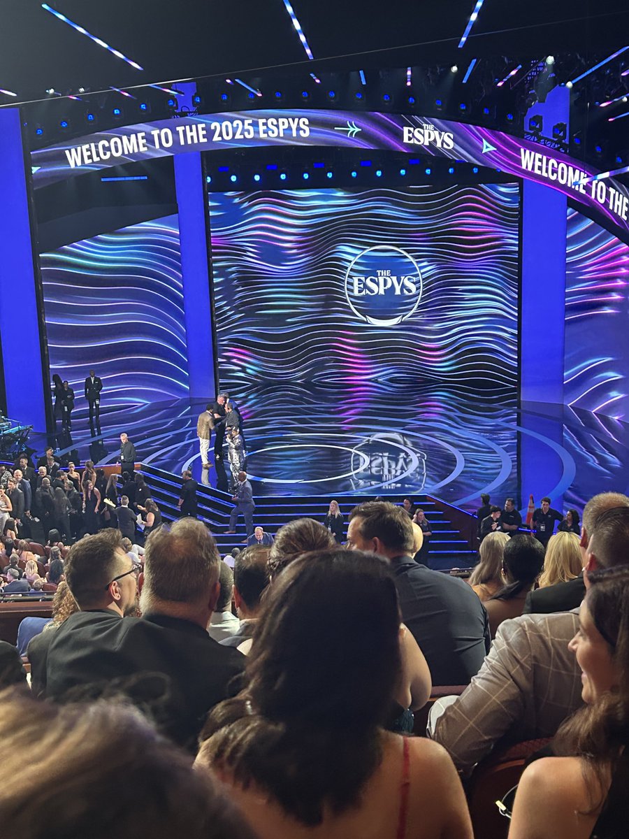 First time live in the building during the ESPYS. Get yo popcorn! #ESPYS