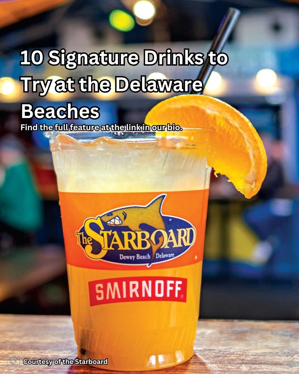 From an orange crush to a Crabby Bloody Mary and everything in between, here are 10 signature drinks to try at the Delaware beaches.
🔗 delawaretoday.com/life-style/bea…