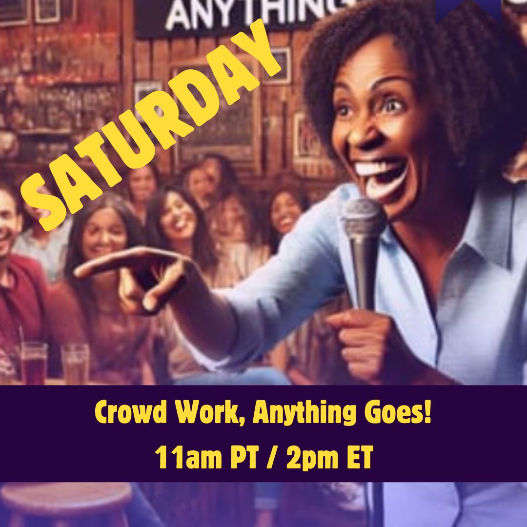plauzzable's tweet photo. Saturdays, 11am PT / 2pm ET
Crowd Work, Anything Goes!
Hosted by Pablo Lewin and guest hostess Denise Medina
Register: https://t.co/x2iwZi0McQ
#comedy #comedian #standupcomedy #comedian #plauzzable #comedyrevolution #onlinecomedy #openmic #livecomedy #virtualopenmic https://t.co/dK4ampDK0D