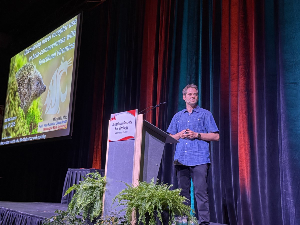 Simon Lab (ISMMS) (@vivianasimonlab) on Twitter photo Always great to see Simon Lab Alumni go on to achieve great things! Dr. Michael Letko gave an excellent keynote at #ASV2025 on "Uncovering novel receptor use in beta-coronaviruses with functional viromics" check out his lab's work here: labs.wsu.edu/lofv/ <a href="/AmerSocVirol/">American Society for Virology</a> Always great to see Simon Lab Alumni go on to achieve great things! Dr. Michael Letko gave an excellent keynote at #ASV2025 on "Uncovering novel receptor use in beta-coronaviruses with functional viromics" check out his lab's work here: labs.wsu.edu/lofv/ <a href="/AmerSocVirol/">American Society for Virology</a>