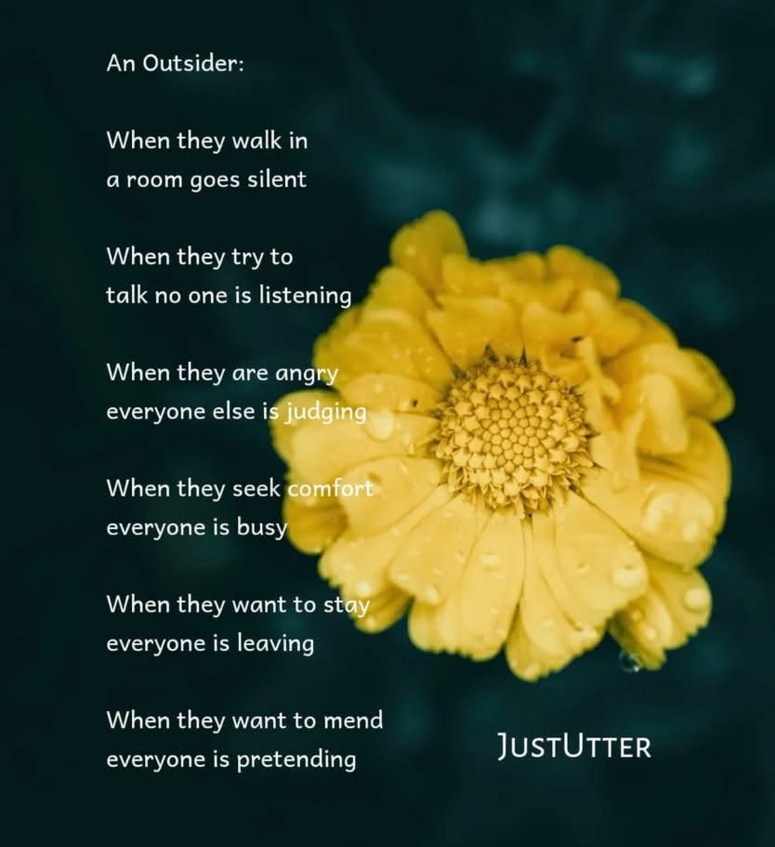 Some spend a lifetime trying to belong—
To a family, a country, a moment.
But the outsider always feels like a guest in their own story.

This July, we celebrate knowing yourself, even when the world doesn’t.
#JustUtter #4AMThoughts #Outsider #13YearsOfJustUtter