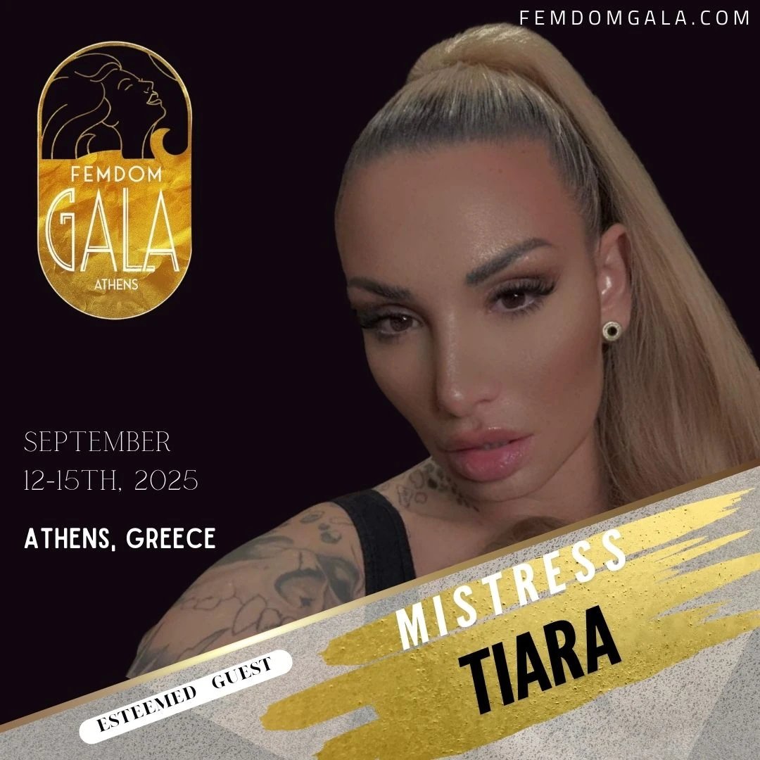 At FemDom Gala, Mistress Tiara will join an elite gathering of Women who embrace their power unapologetically. This is more than an event, it is a celebration of those who lead with presence and command with elegance.
Experience it!