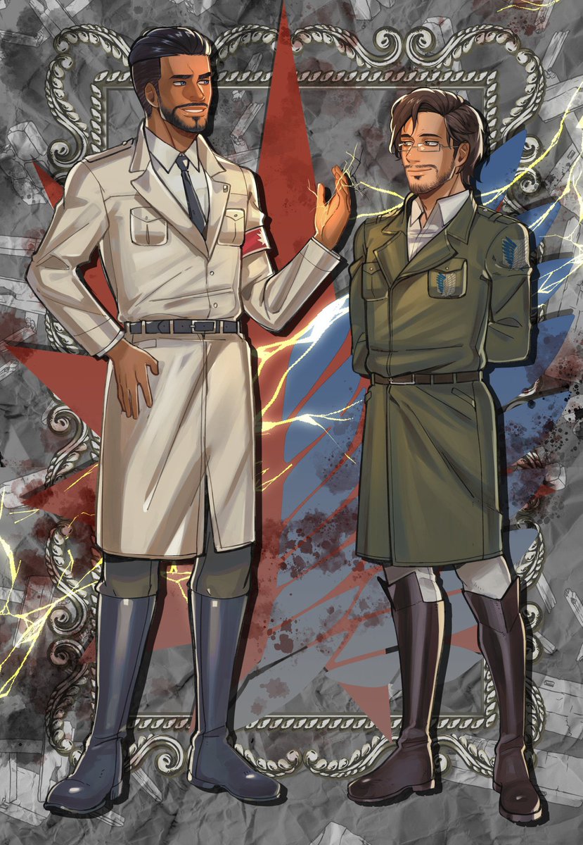 tribby58's tweet image. AOT TIME!!!
A huge shoutout to both @DiraMikasa and @ripeka_ for their wonderful art work showcasing my boys within the AoT Universe.
#AOTプラス #CommissionedArt #oc #aot