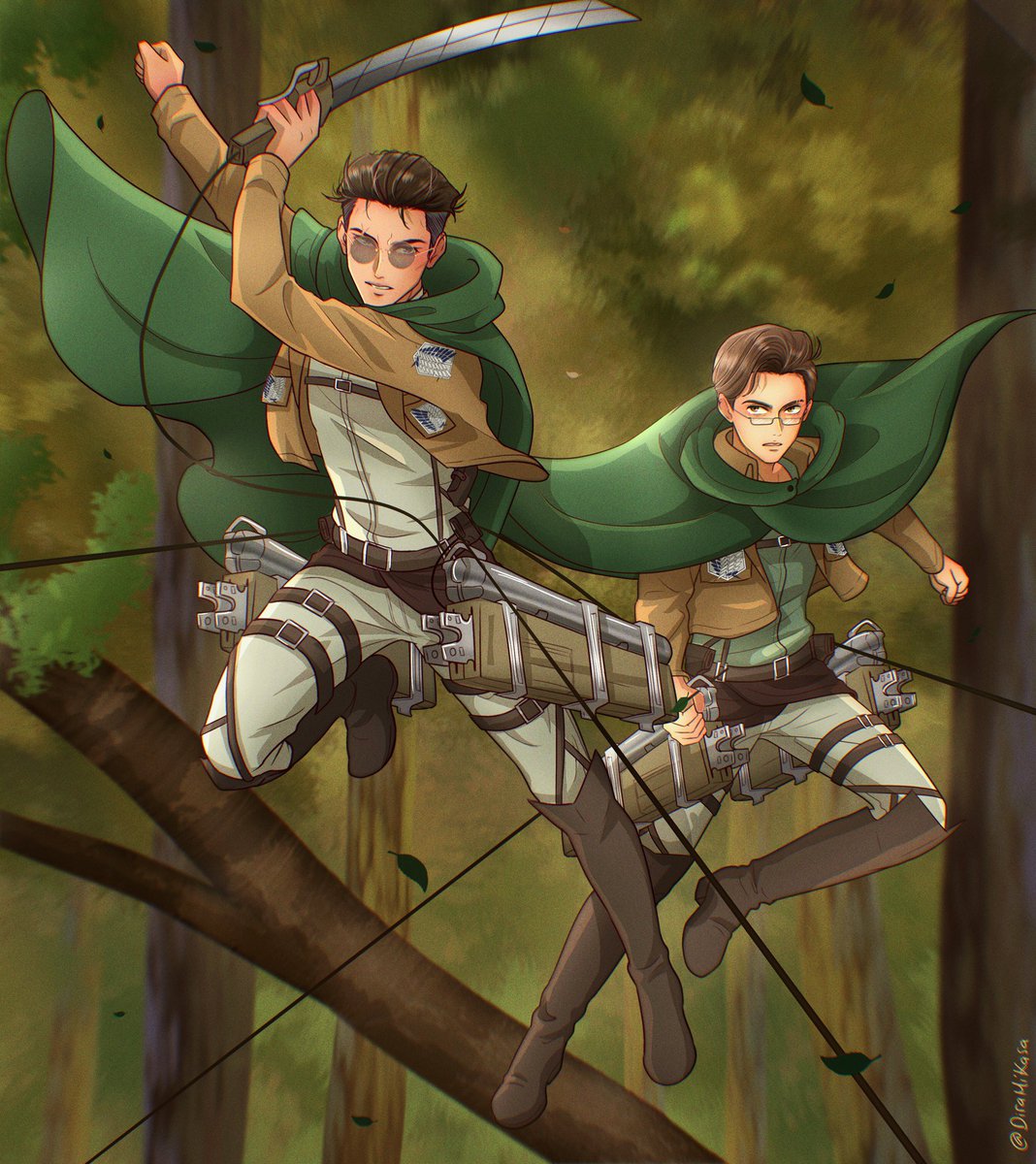 tribby58's tweet image. AOT TIME!!!
A huge shoutout to both @DiraMikasa and @ripeka_ for their wonderful art work showcasing my boys within the AoT Universe.
#AOTプラス #CommissionedArt #oc #aot