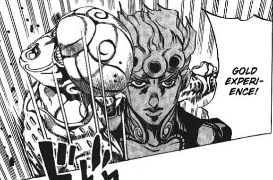 dailygiogio_'s tweet image. day 599: gold exp throwing a punch back