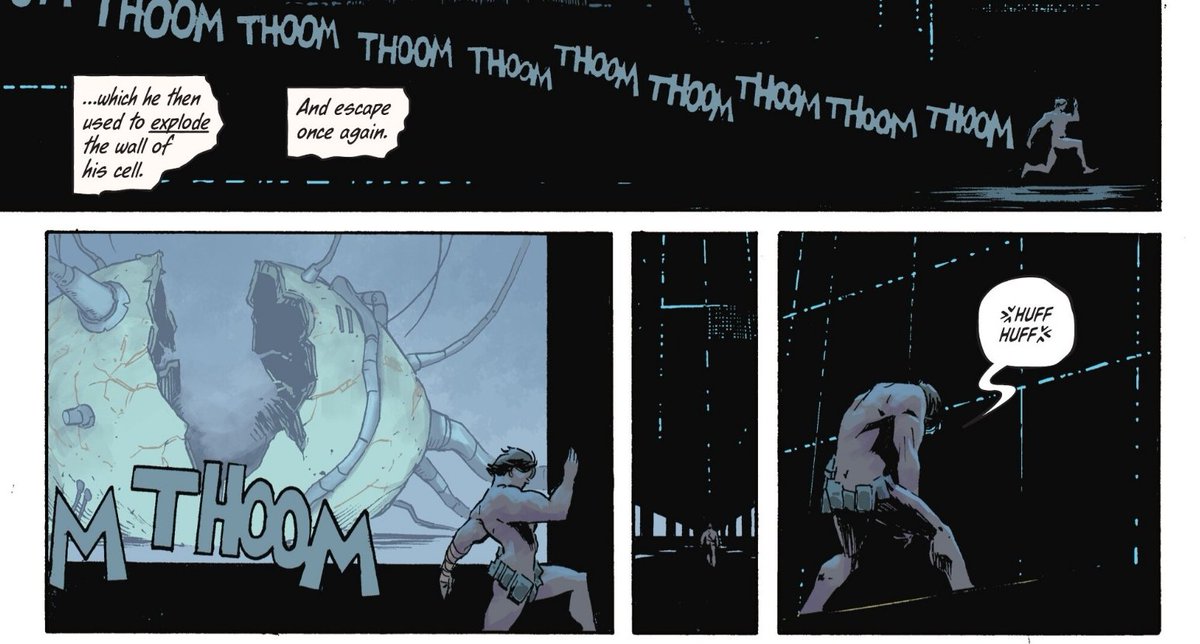 The_RCBG's tweet image. Absolute Batman #10 was the best issue of the series yet. Naked Bruce running for his life and being so gigantic that he makes a "thoom thoom thoom" sound was amazing