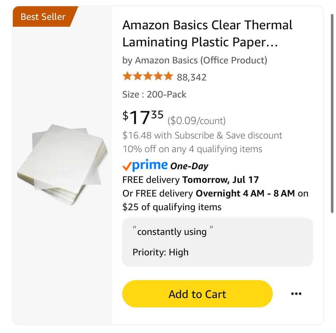 <a href="/coachj4592/">Coach J</a> sending prayers your way! 🙌 

idk if this is weird but i’d really like these laminating pouches 😅 they’re SO helpful in kindergarten. 

amazon.com/hz/wishlist/ls…